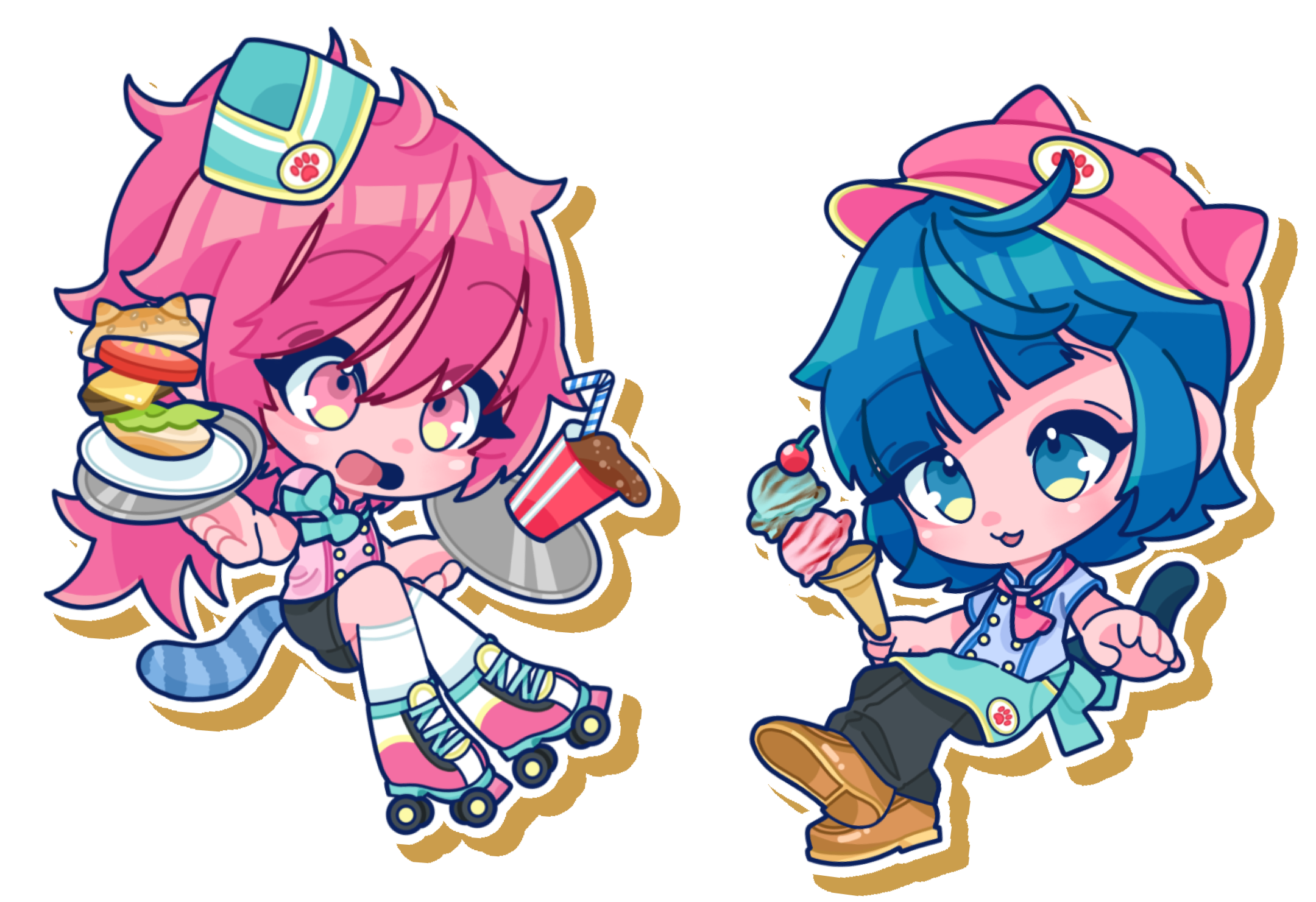 店頭で微笑むスタッフ二人のキービジュアル